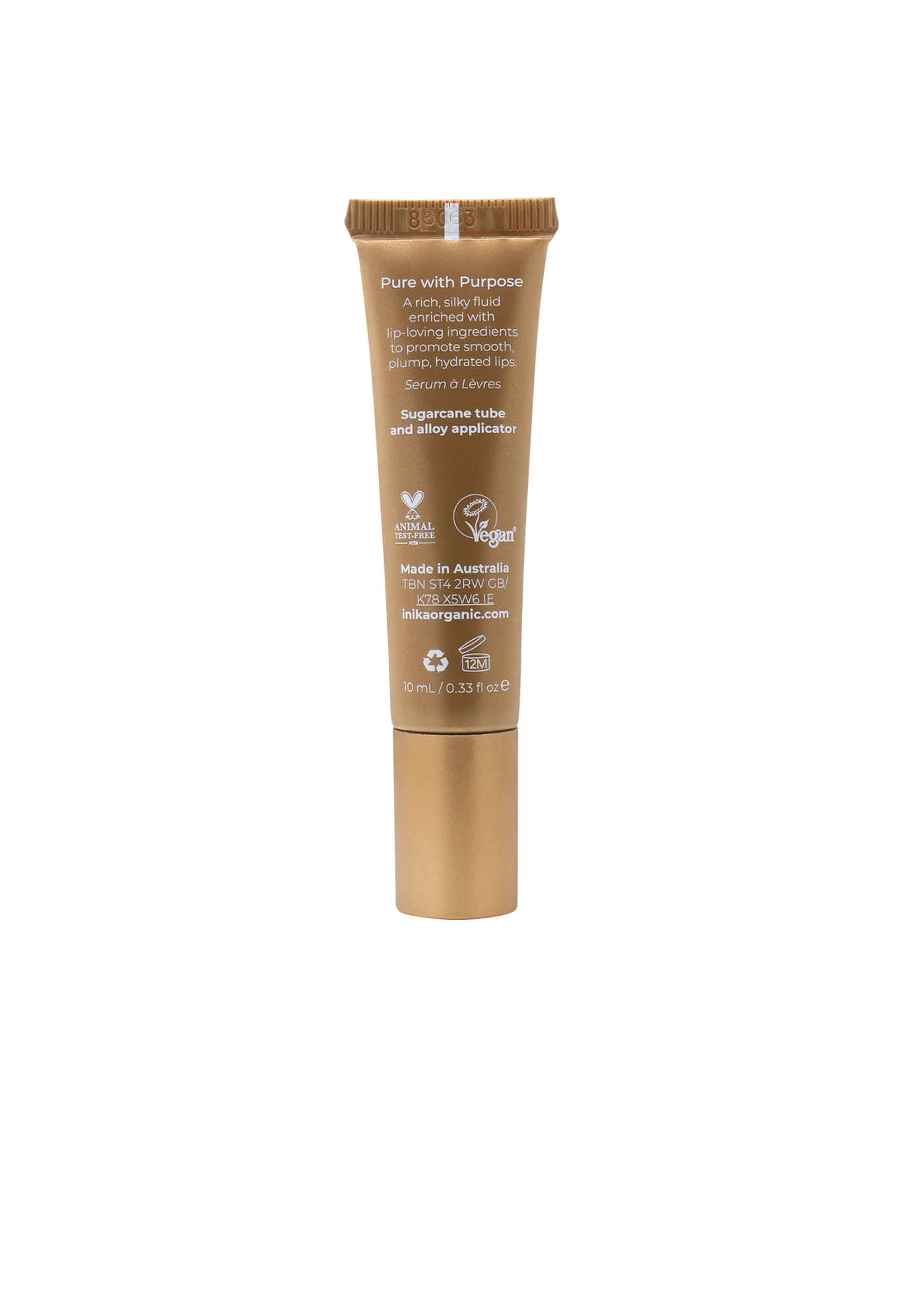 INIKA Organic Lip Serum-Peptide + Ceramide